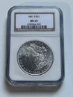 1881 S $1 Morgan Silver Dollar NGC MS63
