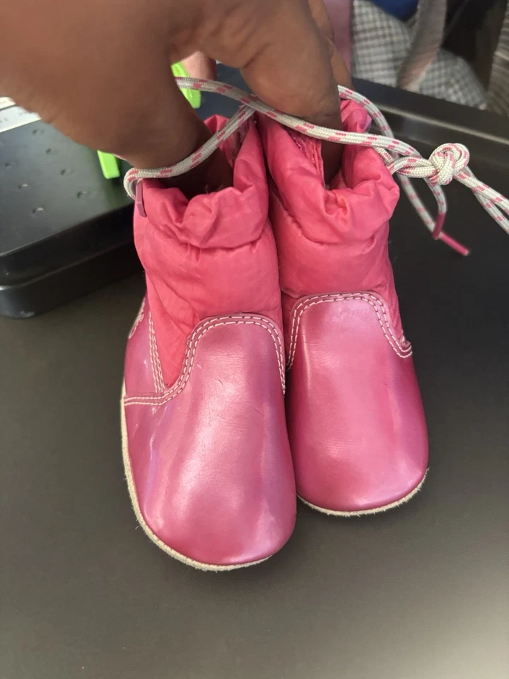 Bebé Timberland Botas Cuna Zapatos Rosa Talla 1c  Foto 4 de 4