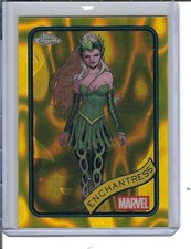 2025 Topps Chrome Marvel Enchantress Yellow Lava Refractor #43