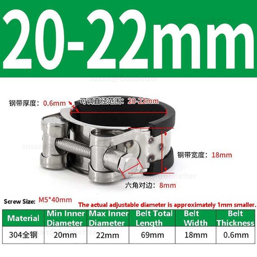 Hose Clip Jubilee Type hose Clamps Rubber Lined Fuel Line Diesel Petrol Pipe - Picture 14 of 59