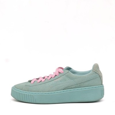 PUMA Damen Suede Platform Schuhe türkis, rosa Wildleder Farben Sneaker EU 36