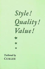 1930's Tailored By Curlee Booklet - NN-85