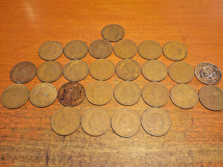 Mixed lot of Circulated Coins from Mexico Cincuenta Centavo Coins