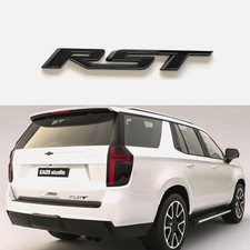 Generic 1Pc Tailgate Emblem Compatible with RST Letter Badge Matte Black