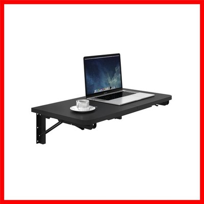 Wall Mounted Folding Table Drop Leaf Desk for Small Spaces Black Modern