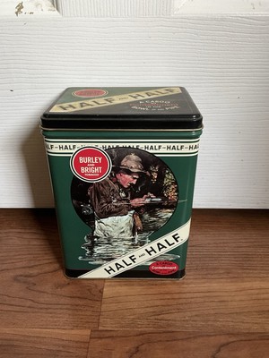 large tobacco tin Very Rare Large Empty Half And Half Pipe Tobacco Tin Burley & Bright large tobacco tin Very Rare Large Empty Half And Half Pipe Tobacco Tin Burley & Bright