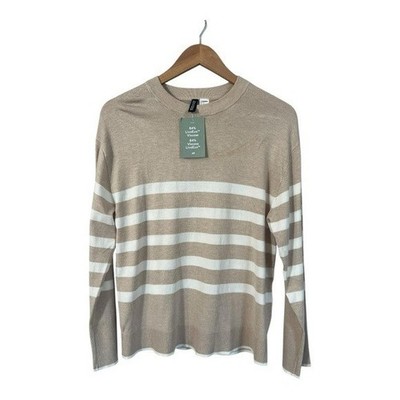 H&M Women's Sweater Soft Knit Size XS Crew Pullover Tan Brand New Oversize