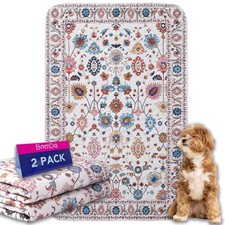 Non-Slip Washable Pee Pads for Dogs, 2 Pack Super Absorbent and Leak-Proof Re...