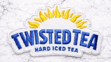 TWISTED TEA ICE TEA EMBROIDERED IRON ON PATCH 3.5"X2.75" FREE SHIPPING TRACKING