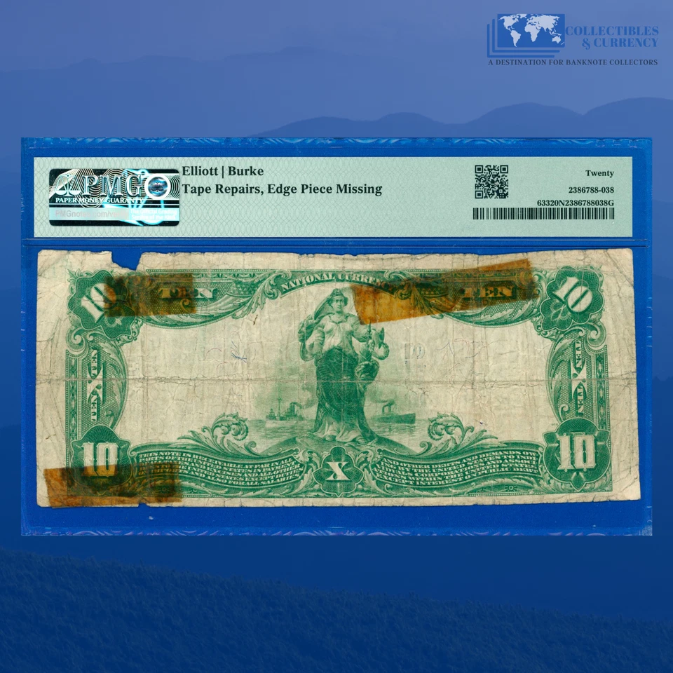 1902 PB $10 National Bank Of KENTUCKY, Charter #5312, PMG VF 20 - Image 2 of 3