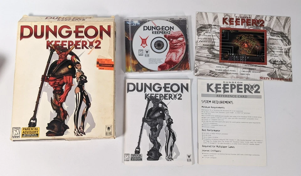 Dungeon Keeper 2 (PC, 1999) Big Box CIB w/ Manual & Inserts - Image 2 of 4