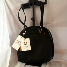 Miztique Black Convertible Backpack Purse Gol...