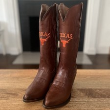 Size 10 - Vaccari Leighton University of Texas Game Day Genuine Leather Boots