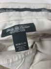 Brooks Brothers 38 X 29 cream light tan flat front pants no cuff embr golf clubs — photo 6