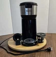 Sboly Single Serve Coffee Maker K-Cup Ground Compatible, Single Cup 6-14 oz Brew