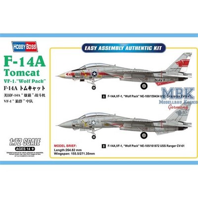 HOBBY BOSS HB80279 F-14A Tomcat VF-1, ''Wolf Pack''