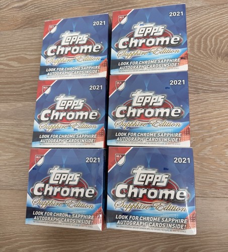 2021 Topps Chrome Sapphire Edition MLS Soccer Hobby Box Factory Sealed BRAND NEW