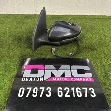 VOLKSWAGEN VW GOLF GTI 08-12 DOOR/WING MIRROR (HEATED) N/S BLACK (Mirror crack)