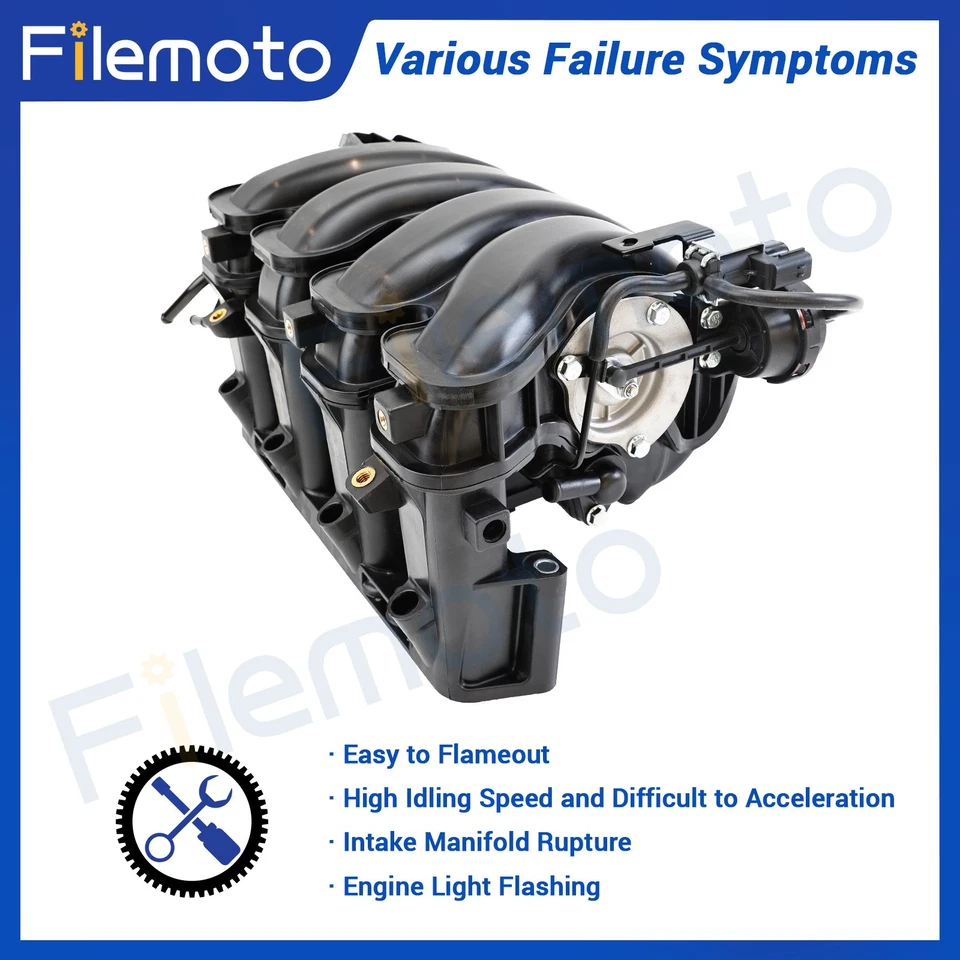 Colector de admisión con junta para 09-10 Kia Optima Magentis Hyundai Sonata 2,4 L Foto 4 de 4