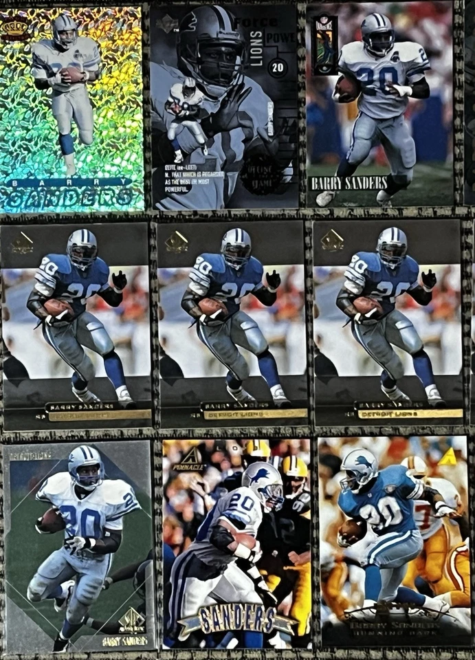 Enorme Barry Sanders 61 Lote de Cartas com Inserções SP Autêntico Holo Bowmans Best Topps - Imagem 2 de 4