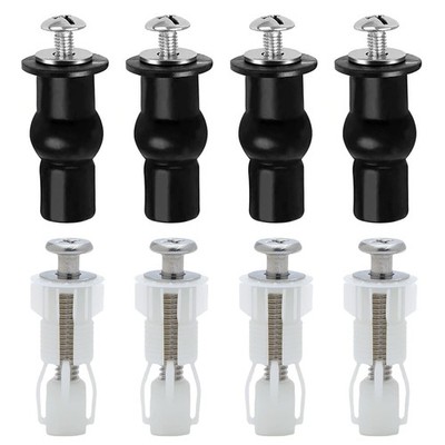 Toiletten Sitz Schrauben Set - Bestehend aus 8 Schrauben, Gummischrauben und ABS