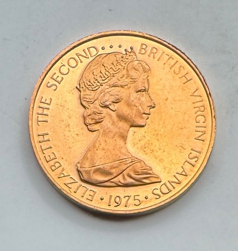 1975 British Virgin Islands 1 Cent Coin - Bird - Caribbean - Free Shipping