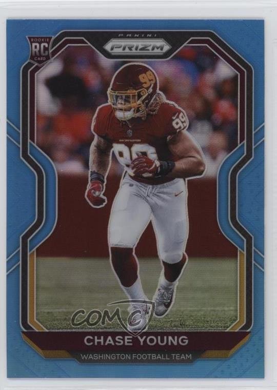 2020 Panini Prizm Rookie Light Blue Prizm Chase Young #383 Rookie RC 01l2