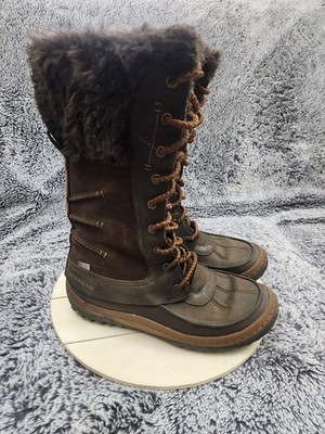 MERRELL Decora Prelude Winter Snow Boot WP Faux Fur Tall 200g Women's Size 7