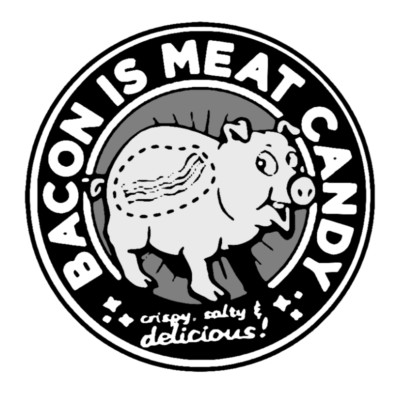 BBQ - Bacon Is Meat Candy - 4'' Vinyl Decal Sticker Car Window Cooler Laptop Bar