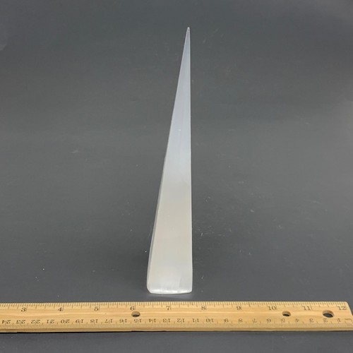203.6g, 7.7"x1.4", Selenite (Satin Spar) Crystal Crystal Tower Point,B35951 - Picture 15 of 17