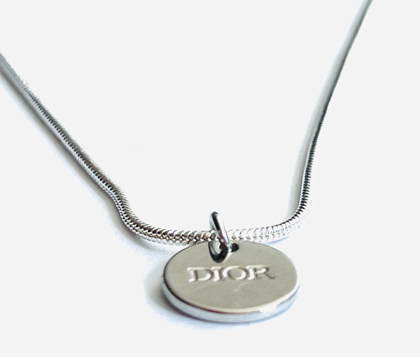 Dior Ciondolo ZIPPER pull con catena argento 0 6 pollici