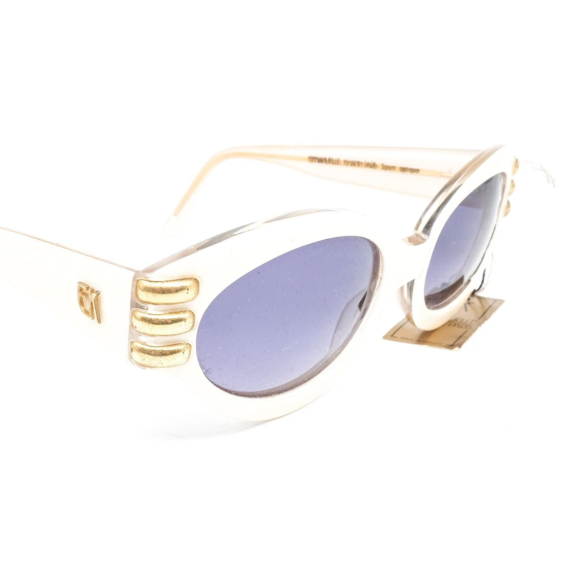 EMMANUELLE KHANH ヴィンテージサングラス   ホワイト 未使用 EMMANUELLE KHANH White Vintage Sunglasses for sale | eBay