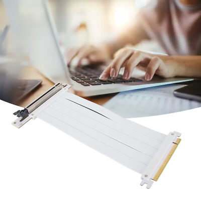 (Weiss) PCIe 4.0 X16 Riser Kabel Flexibler Extender