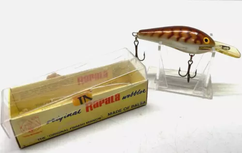 Vintage Rapala Fat Rap Deep Runner Unfished Original Box FR-7 Crawdad