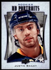 2016-17 Upper Deck UD Portraits / Justin Bailey Buffalo Sabres #P-70