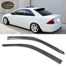 Fits 01-05 Honda Civic Coupe Window Visors Rain Sun Guard Vent 2pc Set