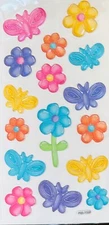 Brights  Butterfly & Flowers Epoxy Stickers Planner Supply Papercraft Crafts