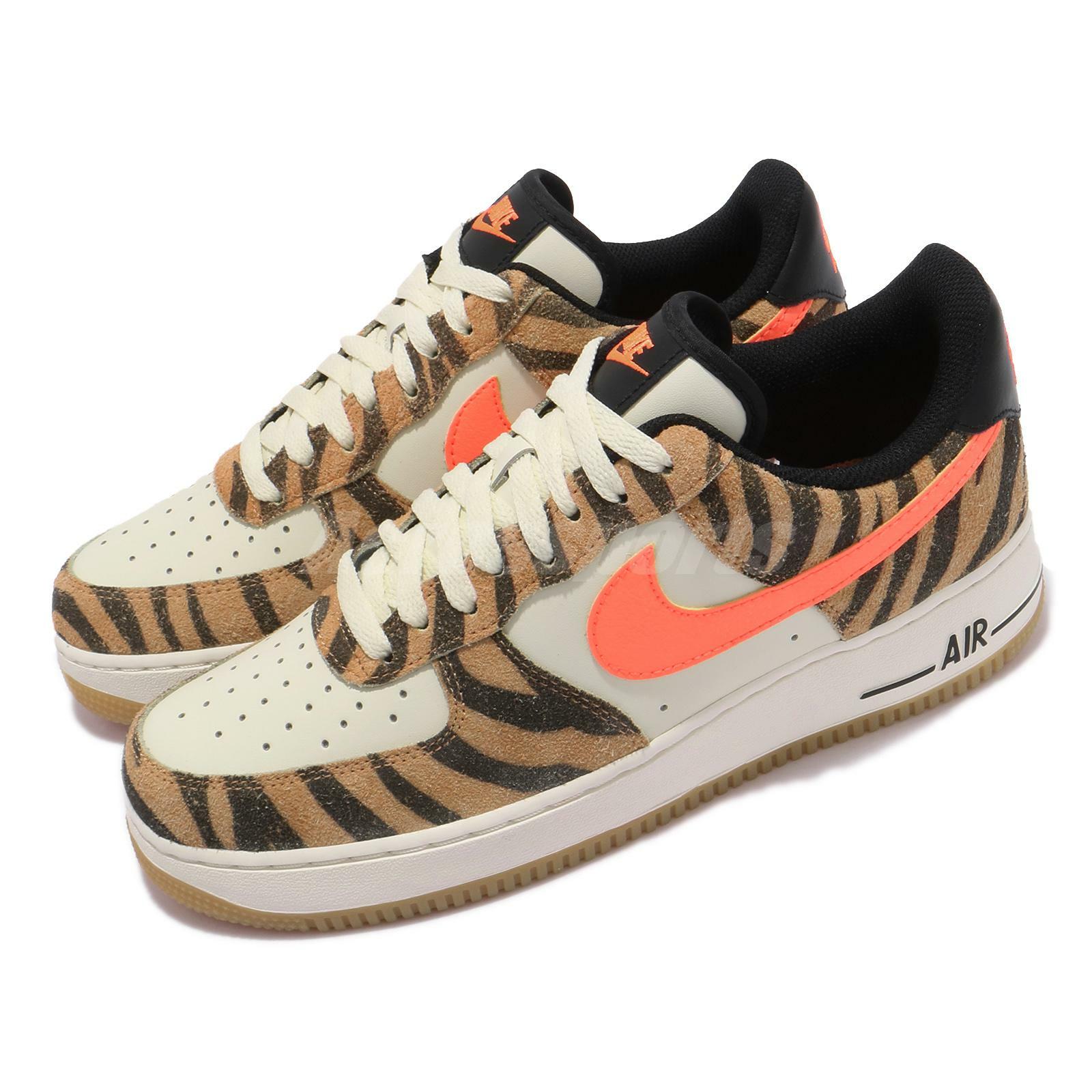Nike Air Force 1 07 PRM AF1 Daktari Stripes Khaki Orange Men Casual  DJ6192-100 - Shopping.com