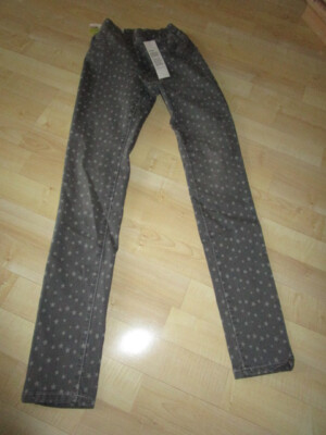 Stooker Jeggings Jeans Gr. 152 grau mit Sternen, neu mit Etikett NP 19 EUR!