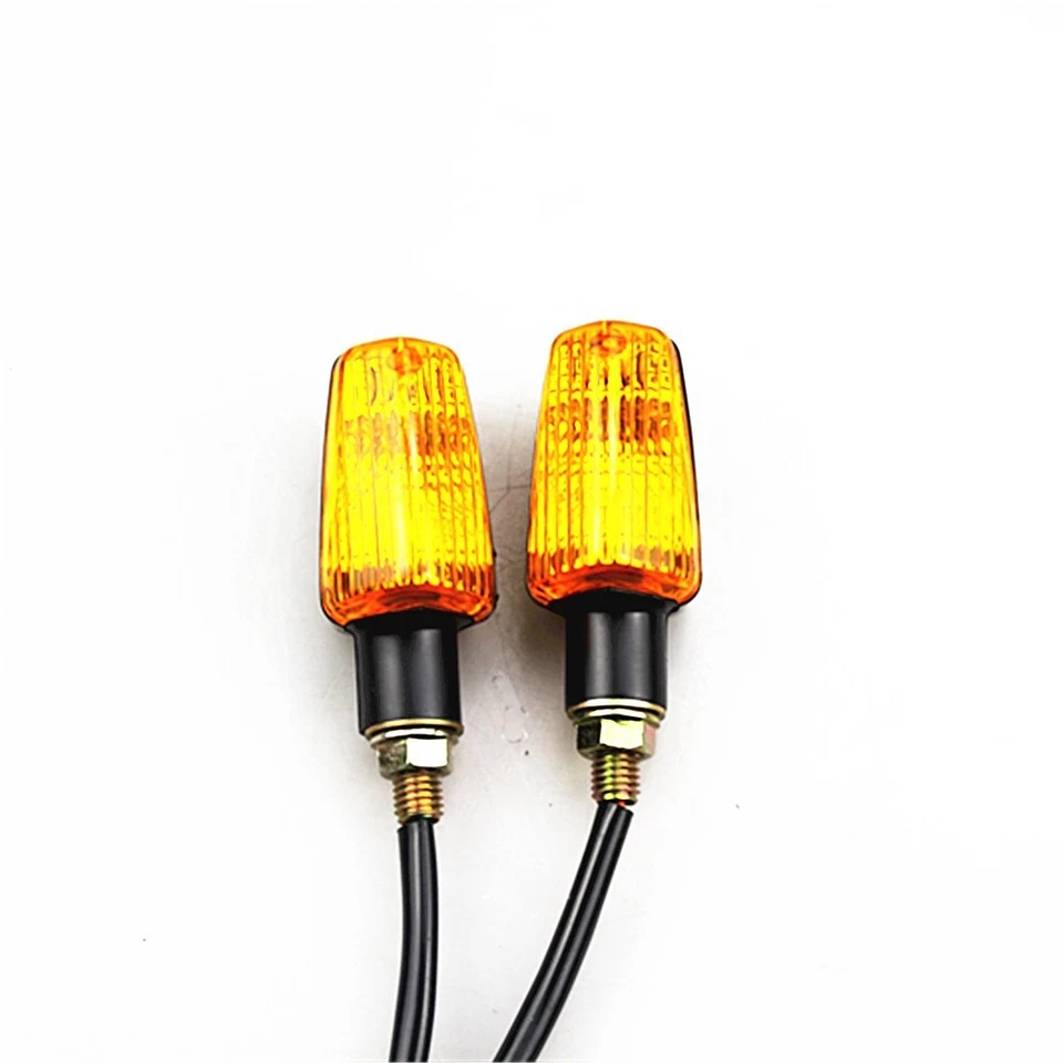 Universal Motorcycle Turn Signal Amber Indicator Light Blinker Lamp Cruiser ATV - Image 4 of 4