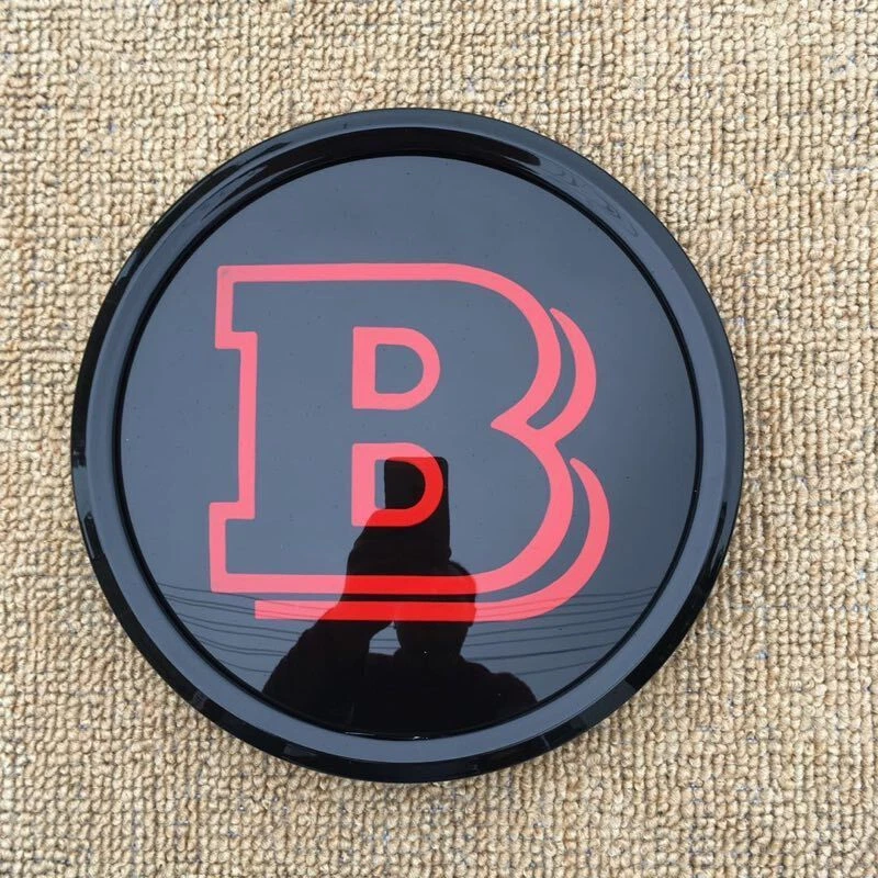 Red BRABUS B 3D Car Front Grill Emblem Badge Fit W205 W213 X253 W176 X204