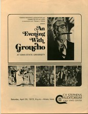 GROUCHO MARX ORIGINAL CONCERT PROGRAM 1972