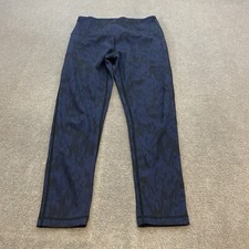 Zella Womens Leggings Medium Blue Black Athleisure Yoga Gym Pockets Stretch Logo