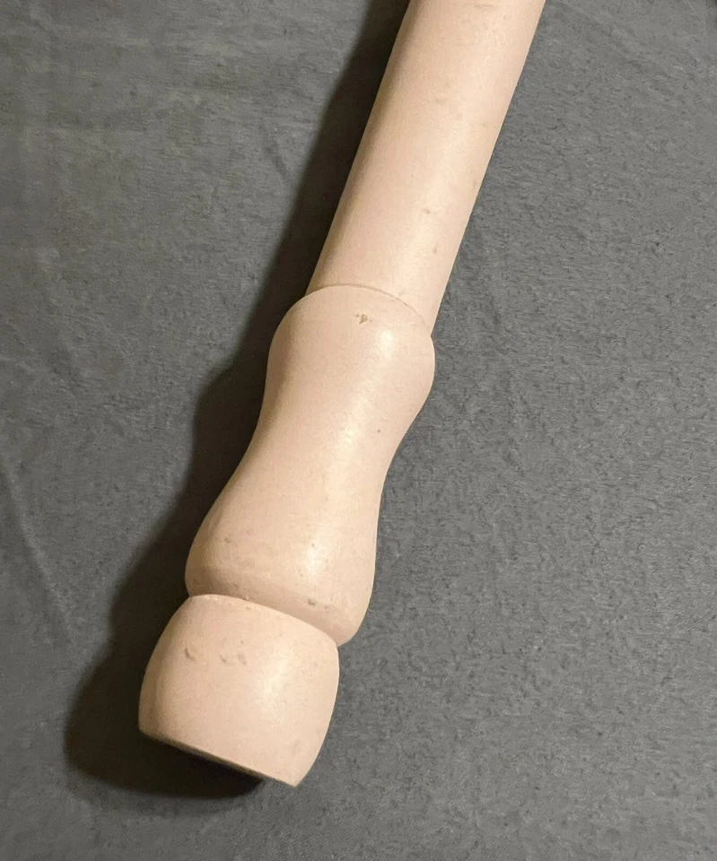 Three Vintage Turned Wood Stool Legs 11” Painted Pink Cottagecore - Image 2 of 4