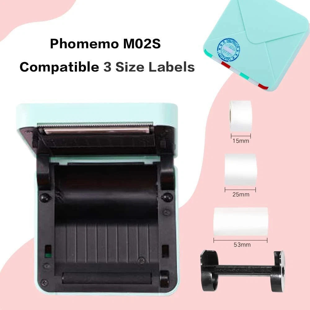 Phomemo M02S Bluetooth Thermal Photo Printer 300dpi Wireless Label Maker Phomemo M02S Bluetooth Thermal Photo Printer 300dpi Wireless Label Maker