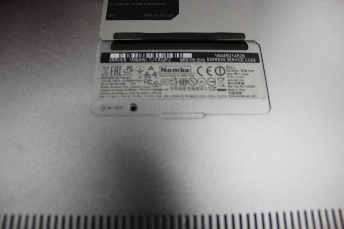 DELL XPS P54G ジャンク 外箱付き Dell XPS 13 9350, P54G, Intel 6th Gen, NO HDD RAM, AS-IS