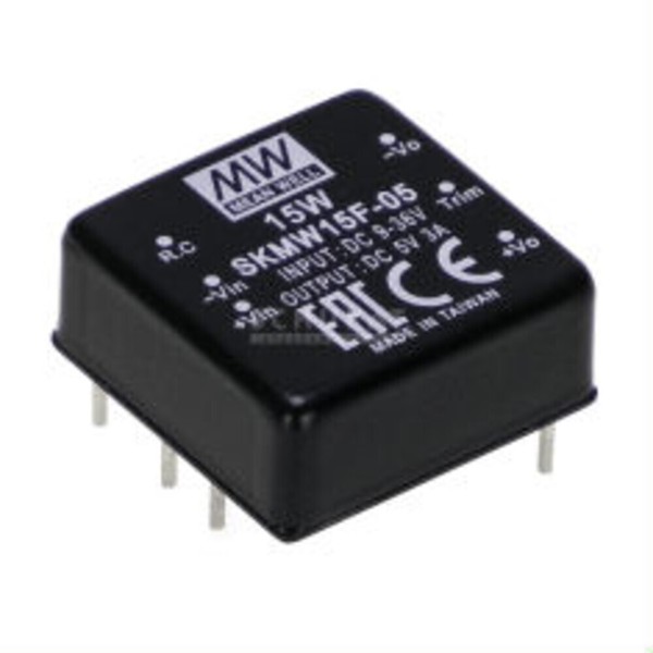 Meanwell SKMW15G-15, Dc Dc-Wandler, 18-75V:15V 1A 15W-image