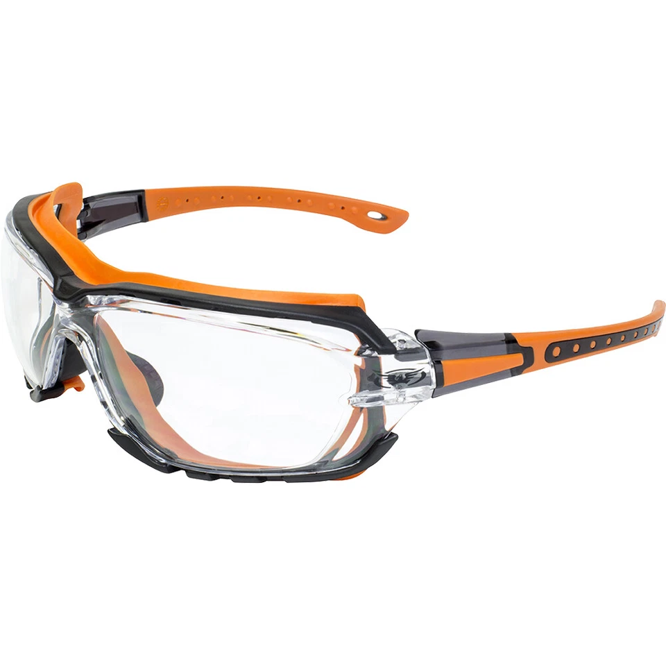 Gafas de seguridad para motocicletas Octane junta naranja 1 lente transparente y 1 lente de humo Foto 4 de 4
