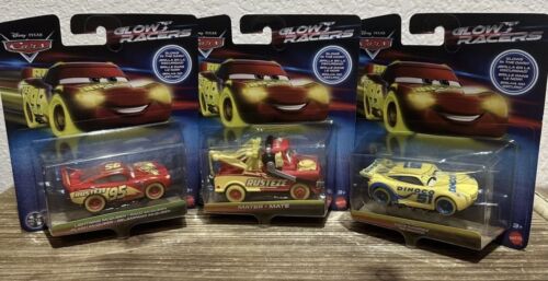 Disney Pixar Autos Glow Racers Lightning McQueen Dinoco Cruz Ramirez Mater - Bild 1 von 6