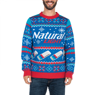 Natural Light Beer Ugly Christmas Sweater Multi-color